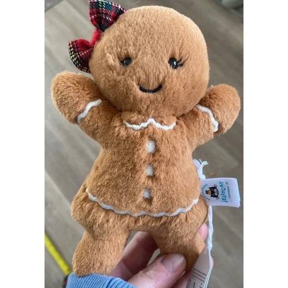 Jellycat GINGERBREAD Star Cookie Christmas Holiday Fred Ruby Lot  AUTHENTIC USA - Picture 4 of 7